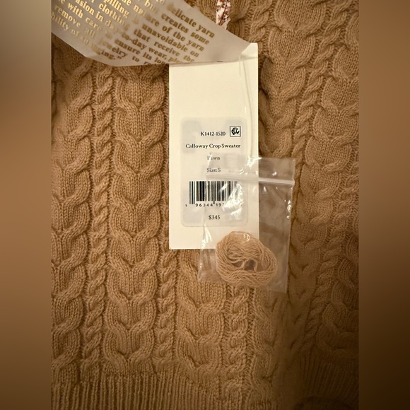 NWT Calloway Crop Sweater Color Fawn Size Small - Picture 3 of 4